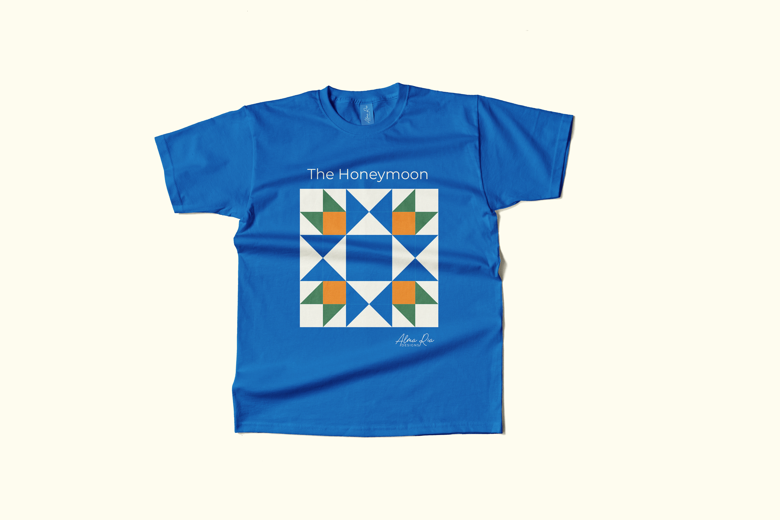 Alma Ria Designs quilt square t-shirt design mockup